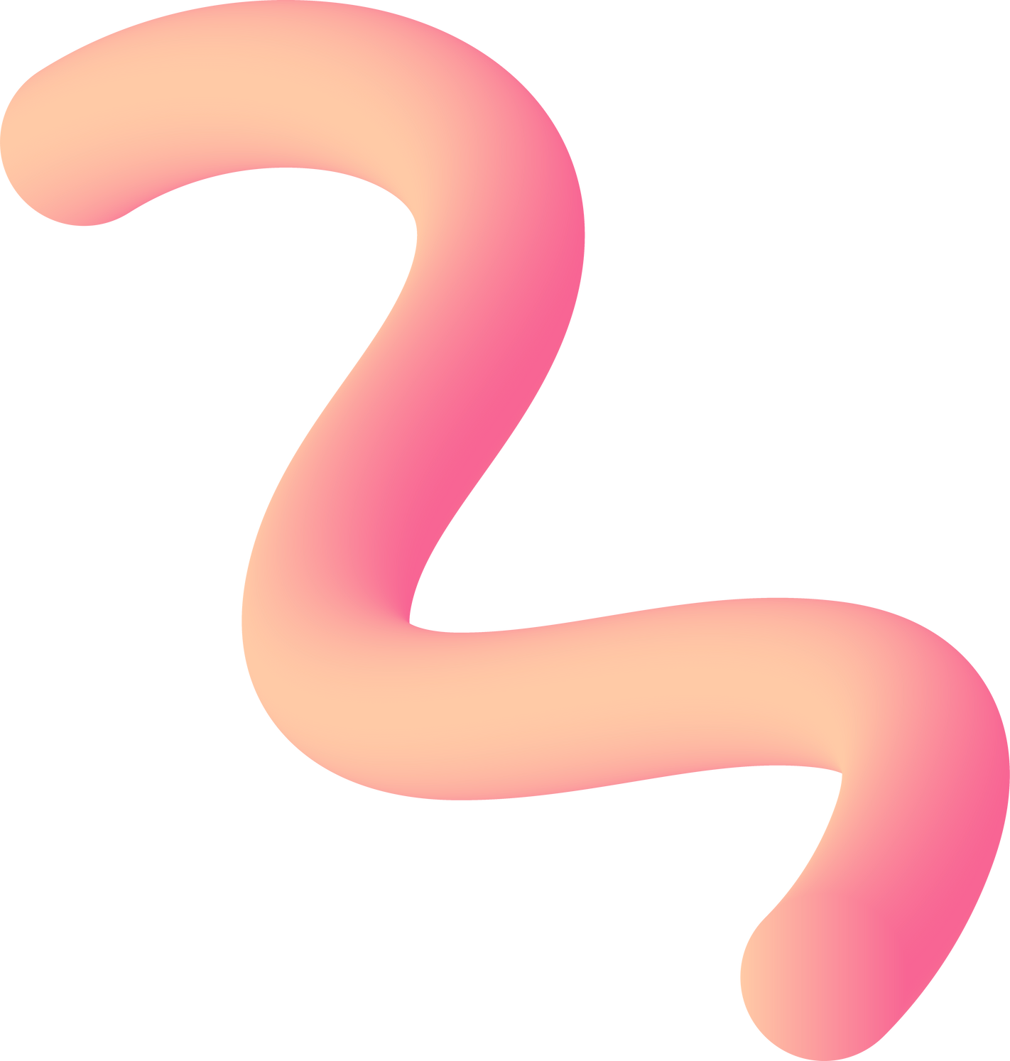 3D Gradient Squiggly Line Shape