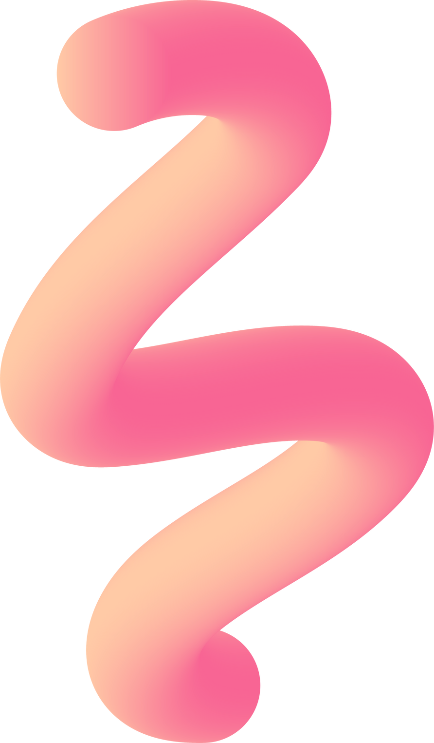 3D Gradient Squiggly Line Shape